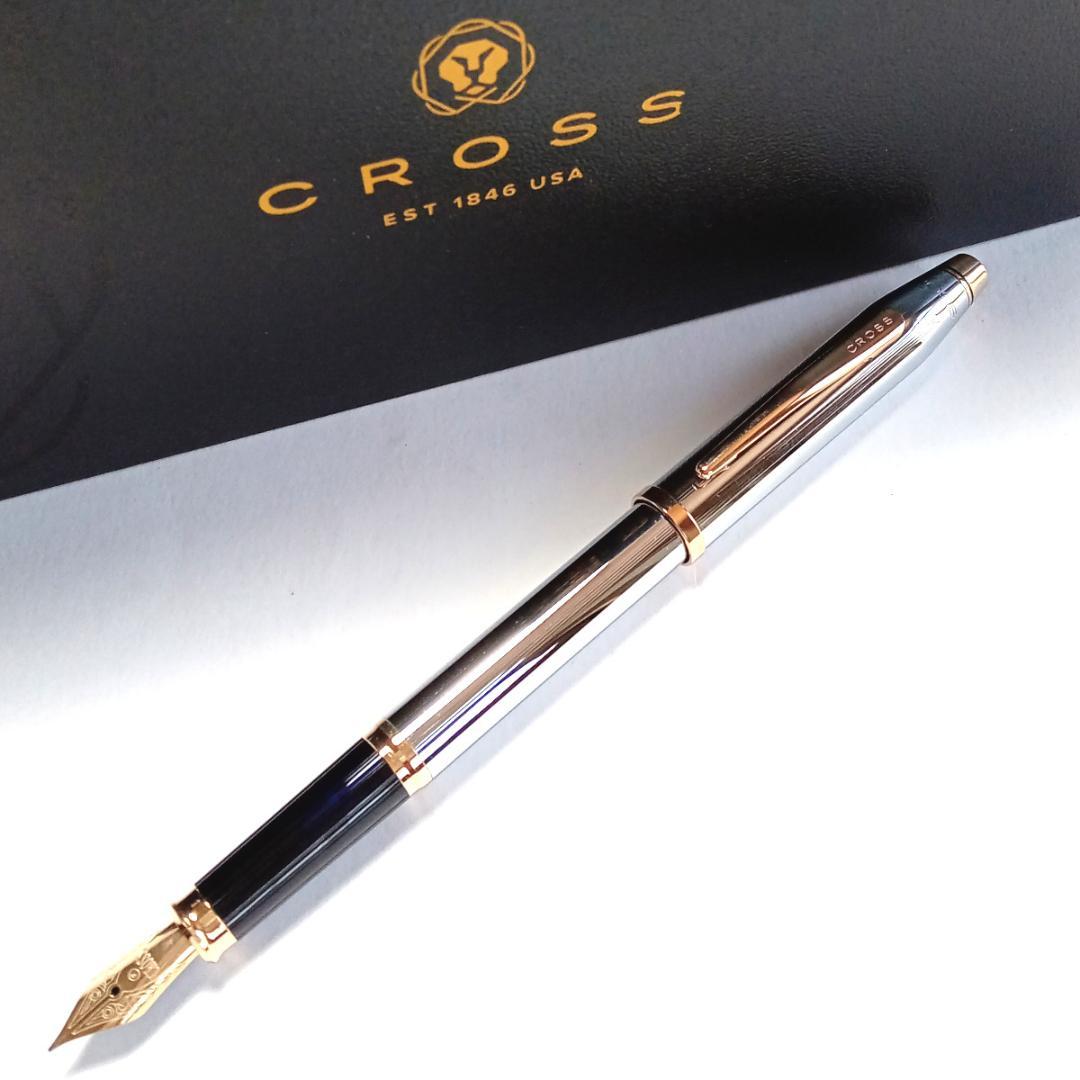 crf36 CROSS クロス 万年筆 センチュリー2 クローム×ゴールド23金