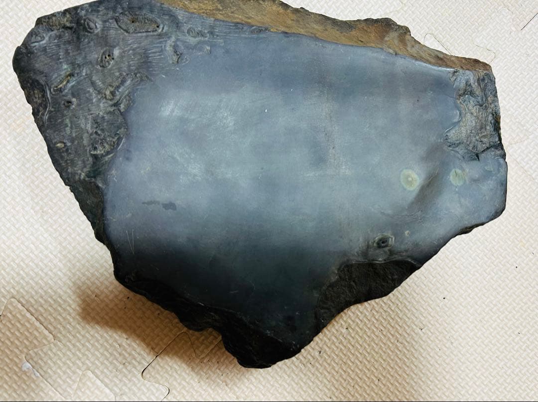 中国・書道具/名石 清時代文房四宝端渓硯/魚脳凍・天青色、赤紫色咽脂暈Y106