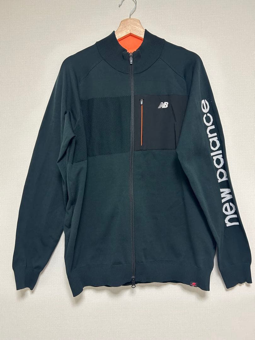 《美品》ニューバランスゴルフ　フルジップニットブルゾン　サイズ7 XXL