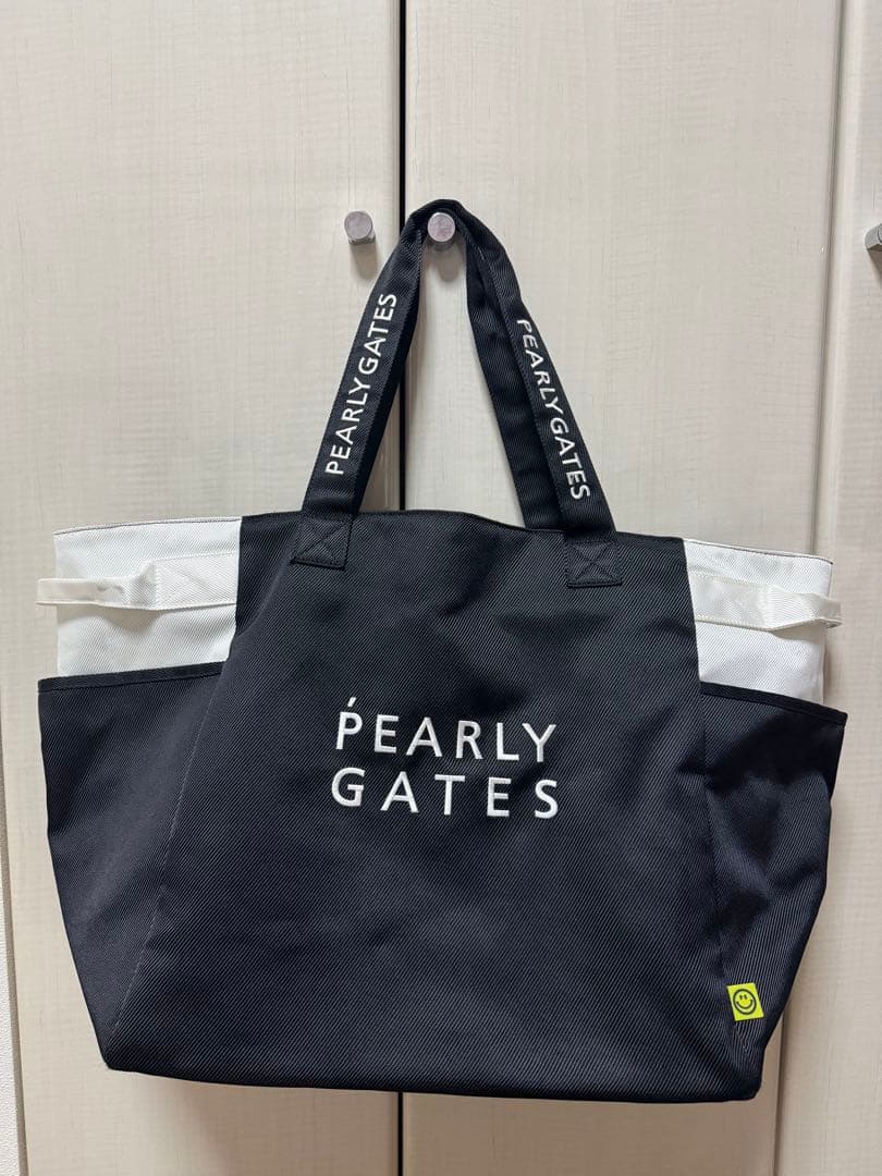 PEARLY GATES トートバッグ 黒/白