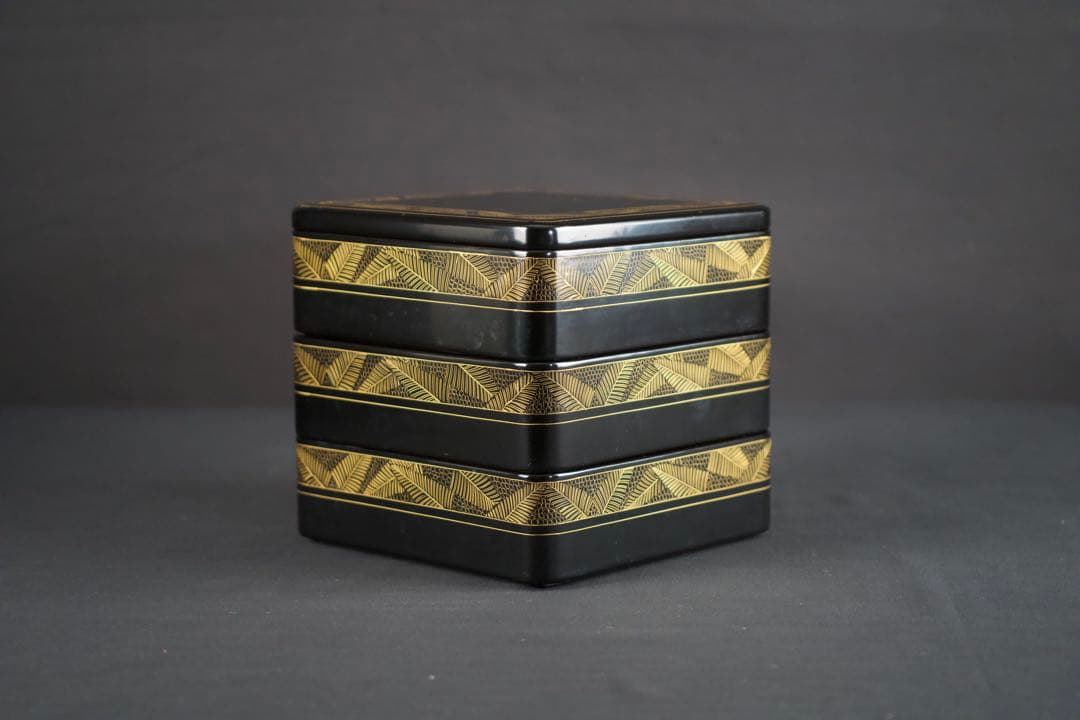 輪島塗 三段 重箱 共箱 漆器 未使用 美品