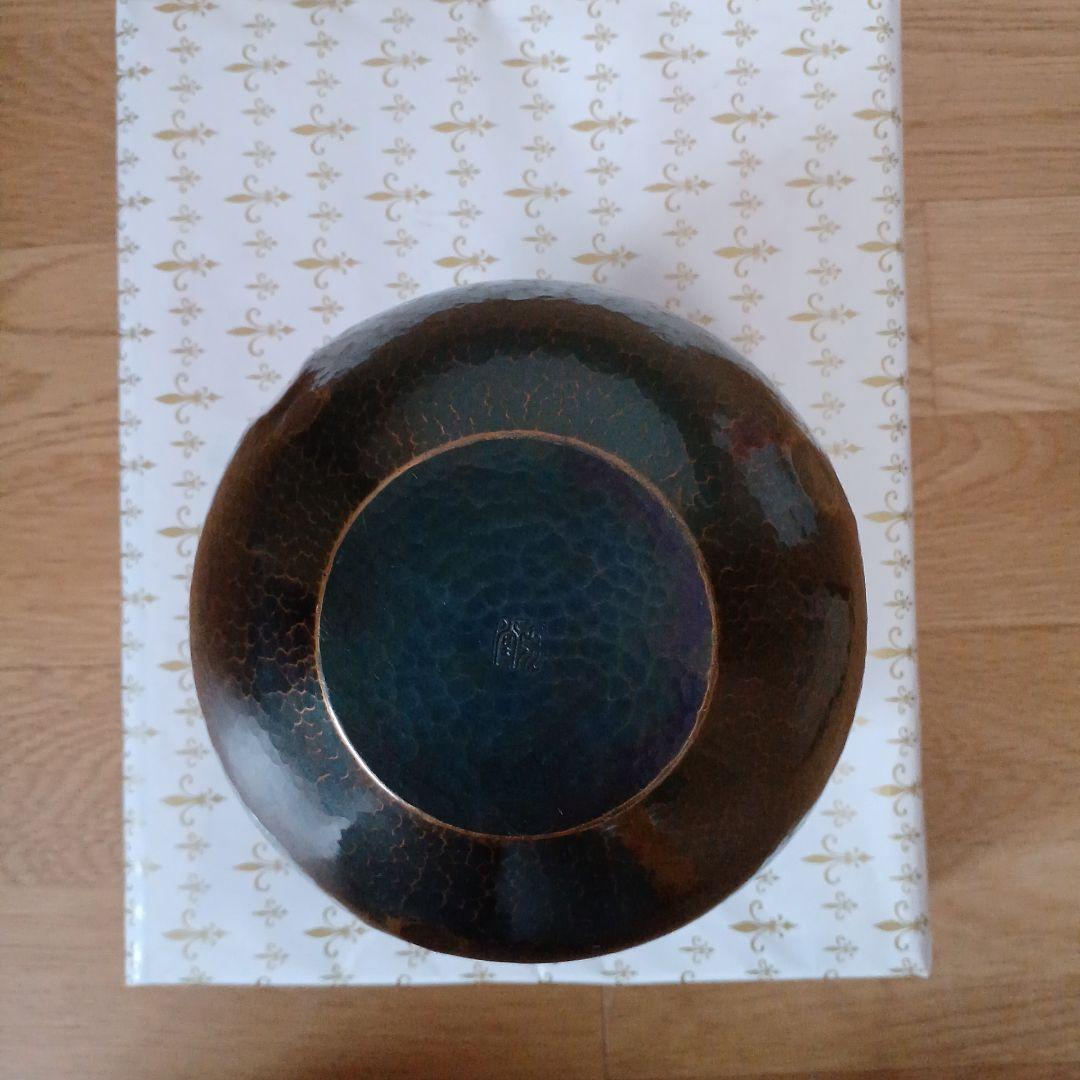 美品　伝統工芸品 玉川堂　鎚起銅器　花瓶 　桐箱付き
