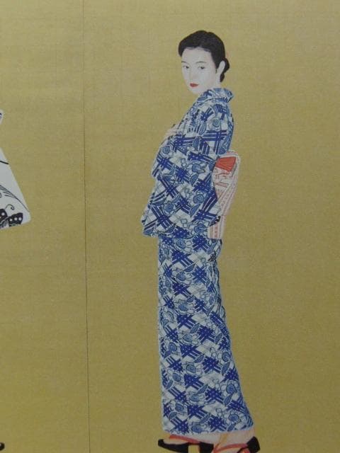 青山亘幹、【夏】、希少な額装用画集より、新品額装付、状態良好