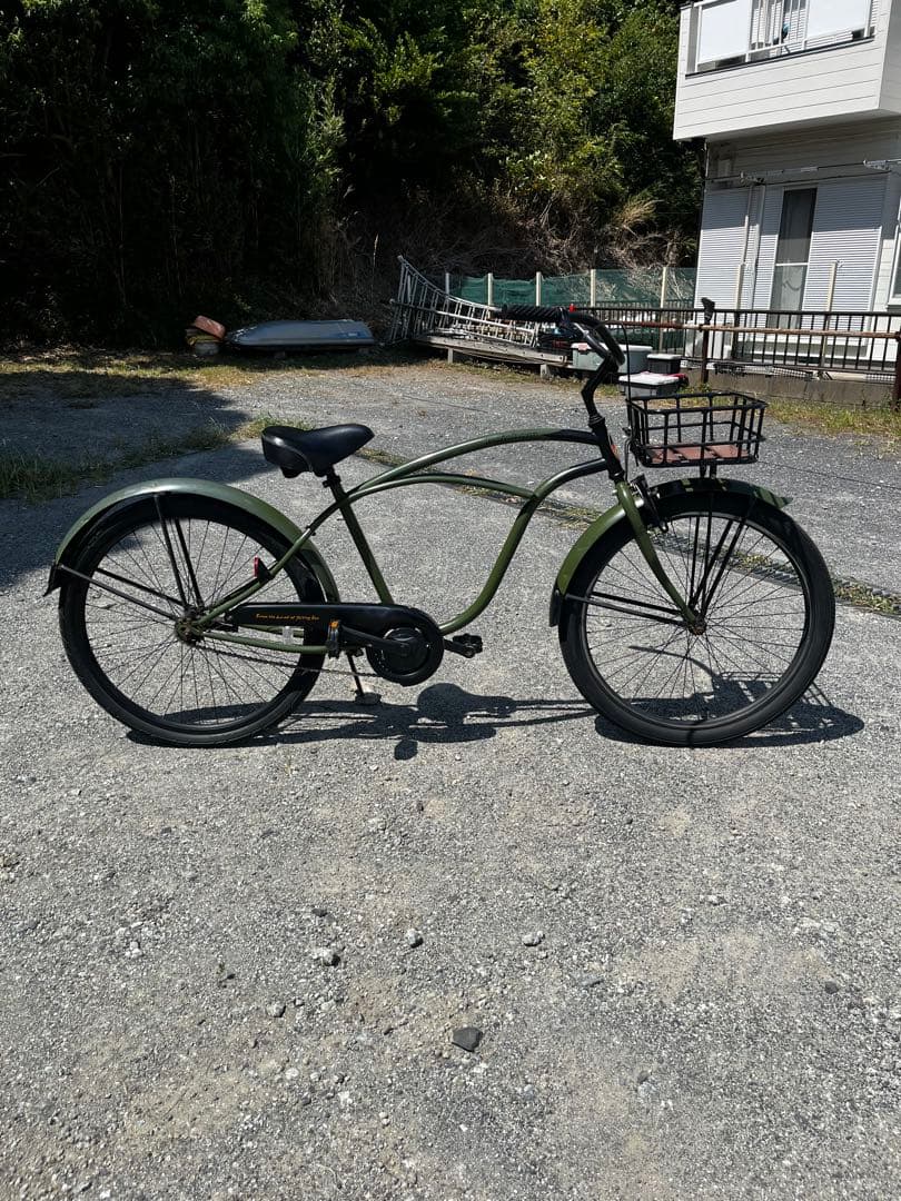 レインボー　カーキ　ビーチクルーザー 自転車　26インチ　Rainbow