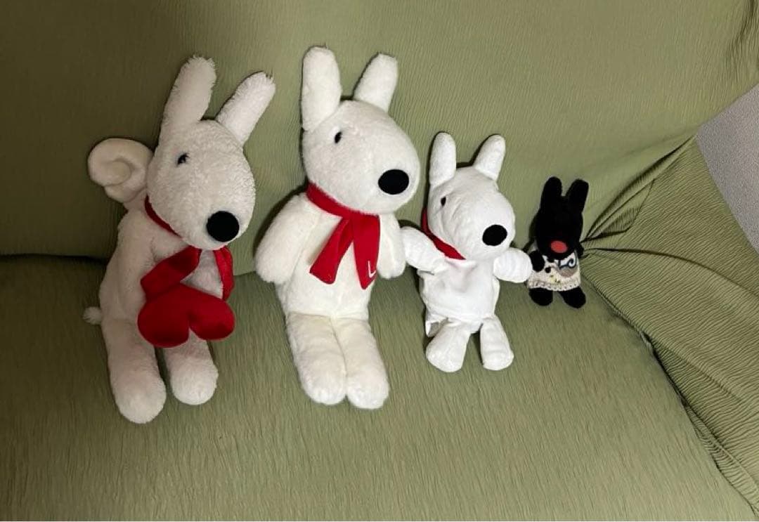 りさとガスパールのりさのぬいぐるみのセット（全長75.85.120センチ）