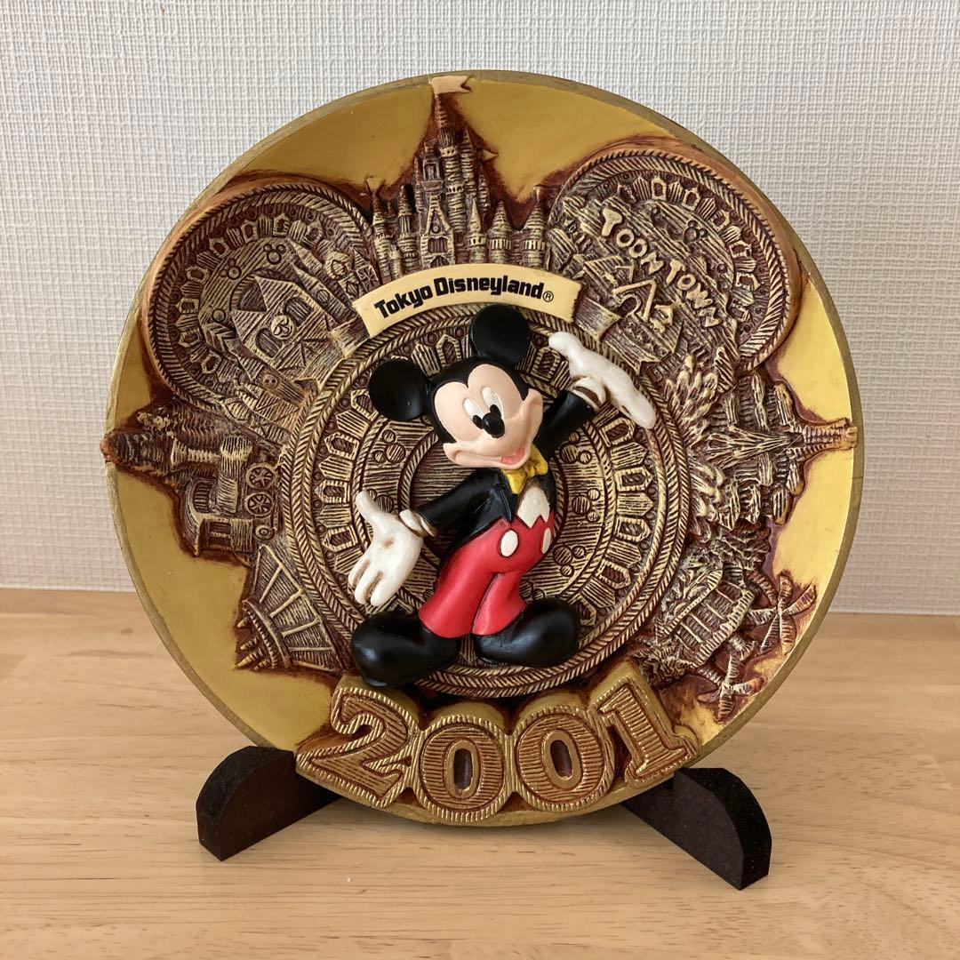 未使用　東京ディズニーランド ミッキーマウス プレート 絵皿　2001 レア