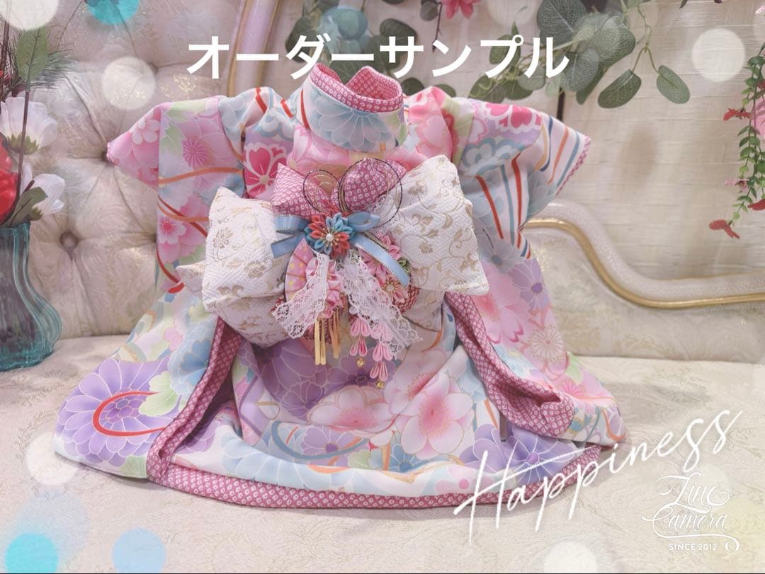 B413.pon2pan2☆オーダー☆犬お引き摺りお着物☆犬お着物