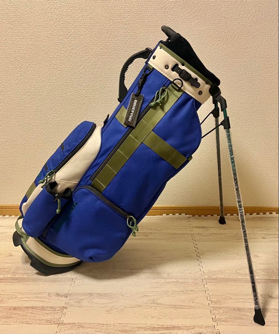 【新品】BRIEFING キャディバッグ CR-8 #02 ブルー×アイボリー