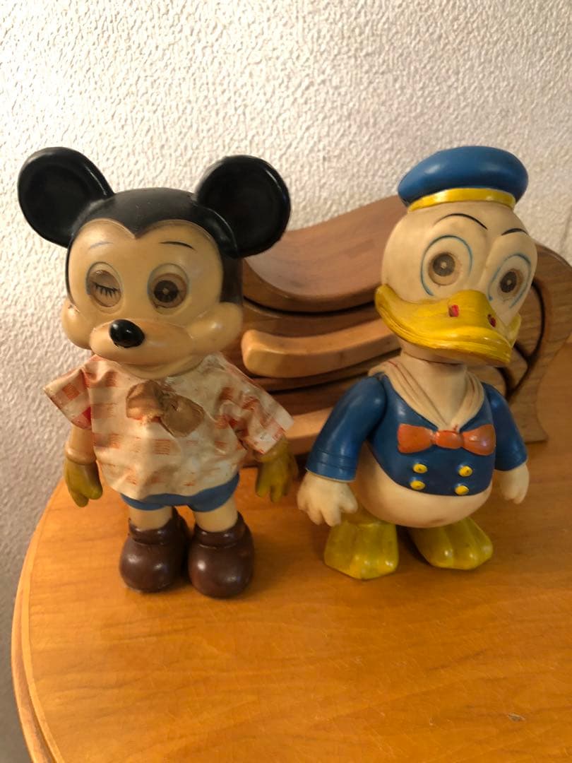 ビンテージ レトロ　ミッキーマウス　ドナルドダック　ウォルトディズニー　ソフビ