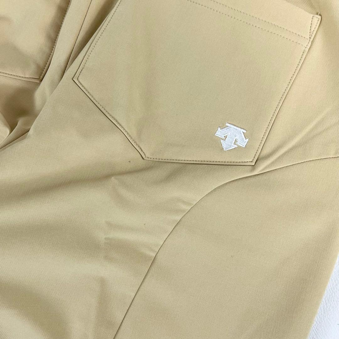 【美品】デサントゴルフ パンツ メンズウェア XL 裏起毛 ストレッチ ベージュ