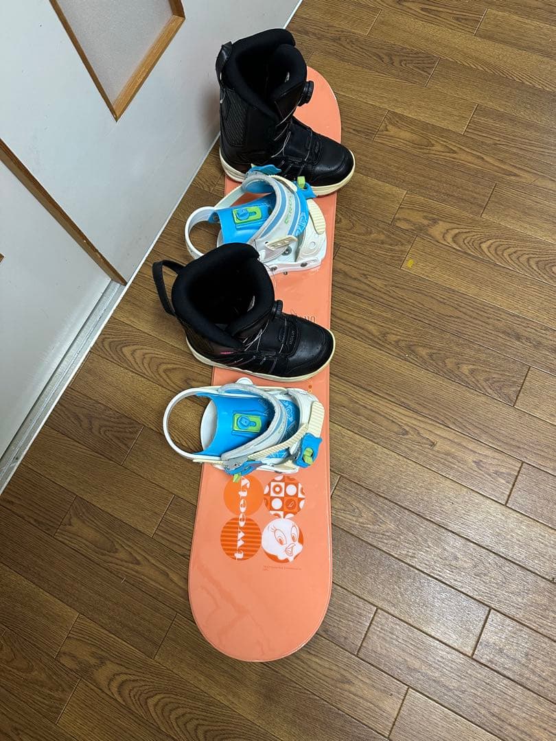 3セットスノー ボード110cmビンディング付ブツ22~23cm