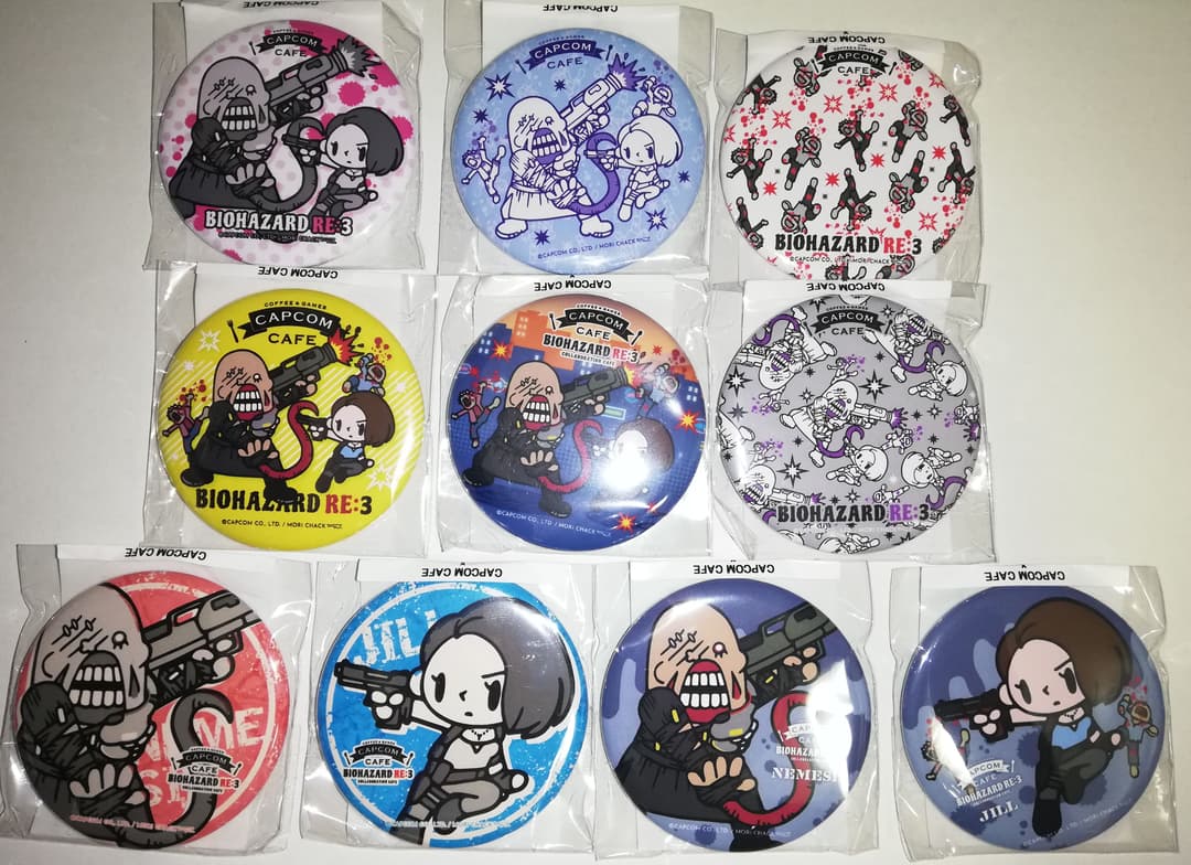バイオハザード BIOHAZARD 缶バッジ 全種コンプ カプコンカフェ