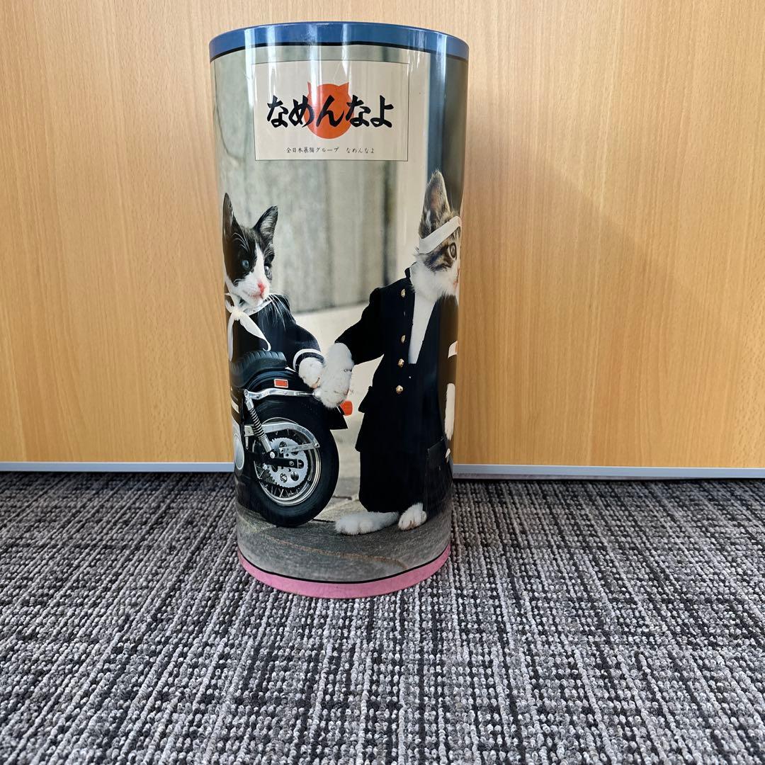 レア！昭和レトロ　なめねこ　ゴミ箱　ブリキ缶