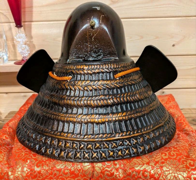 【良】年代物　美術品　出世兜　太閤　豊臣秀吉　美術鋳物　縁起物　昭和　骨董品