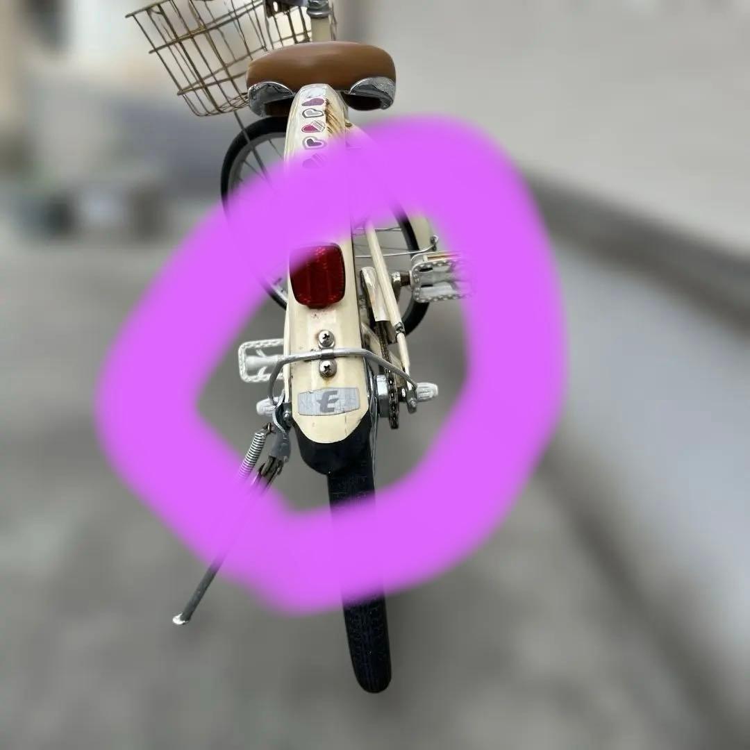 【引き取り希望】子供用自転車 クリーム色 金属バスケット付き　ブリヂストン