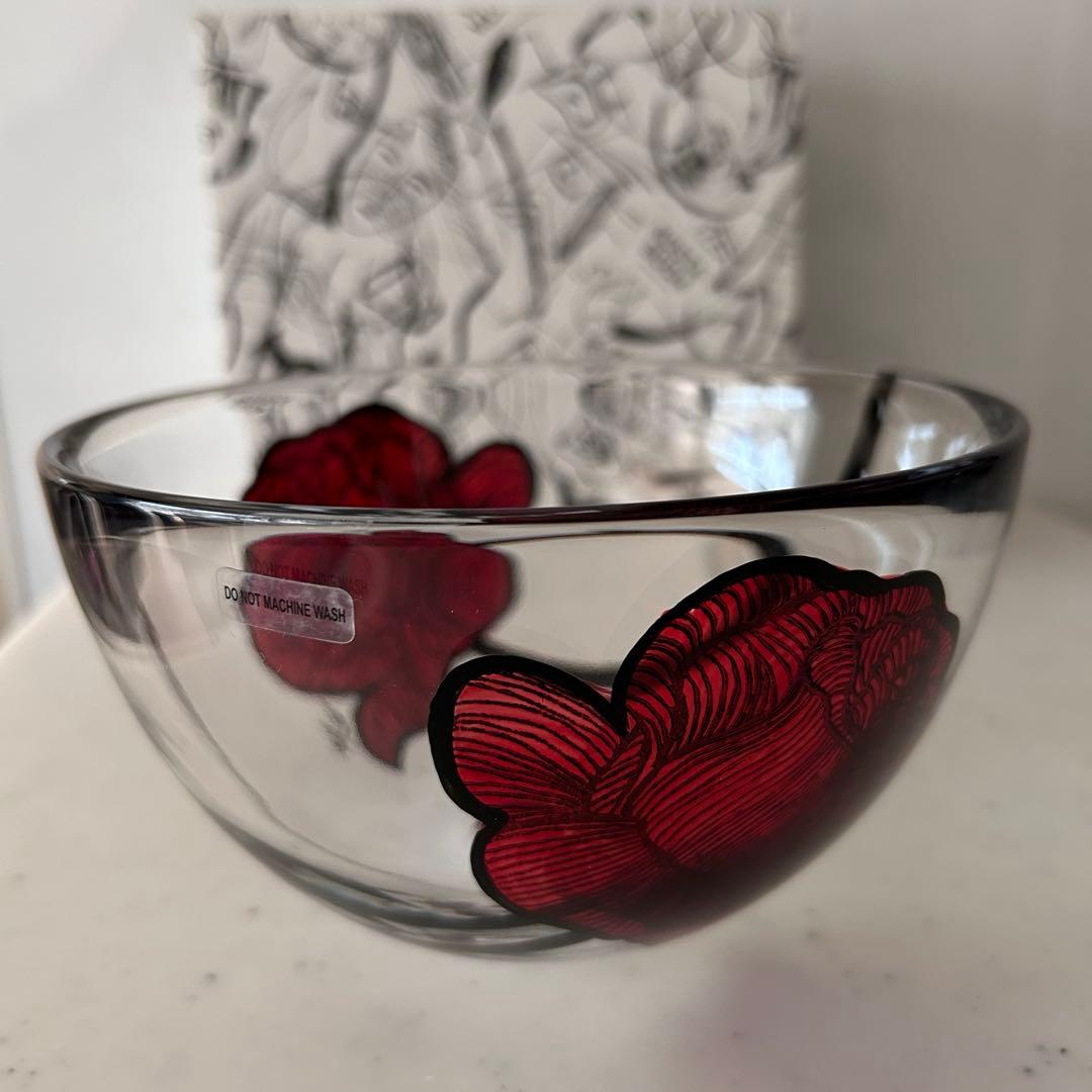 kosta boda コスタボダ　TATTOO BOWL 薔薇　未使用