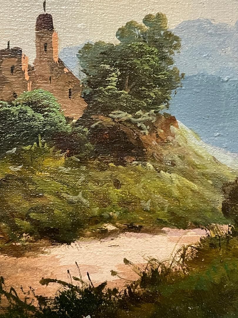 「真作」トニ・ボルディニョン　風景画　油彩画　額装　サイン有り　F4号