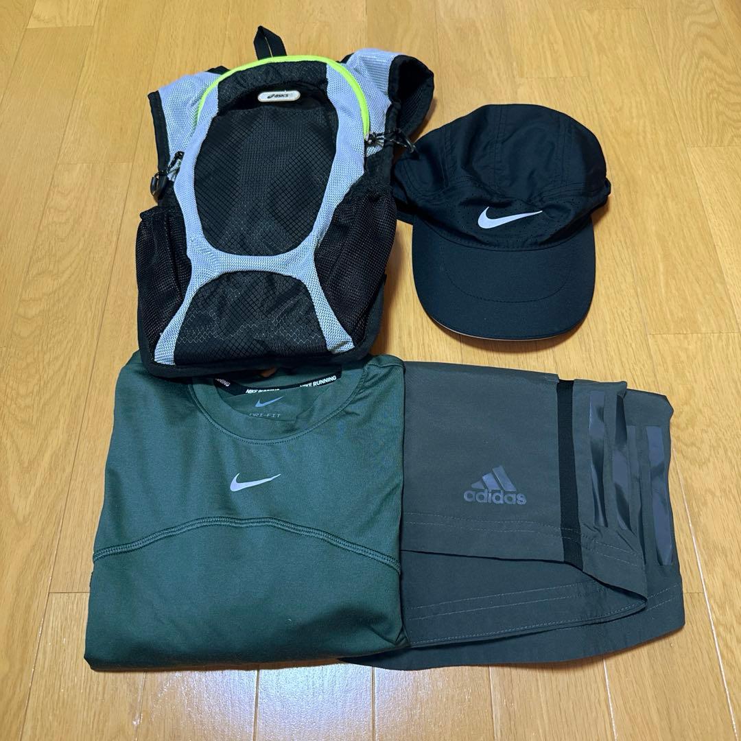 ランニングウェア4点セット(asics・NIKE・adidas)