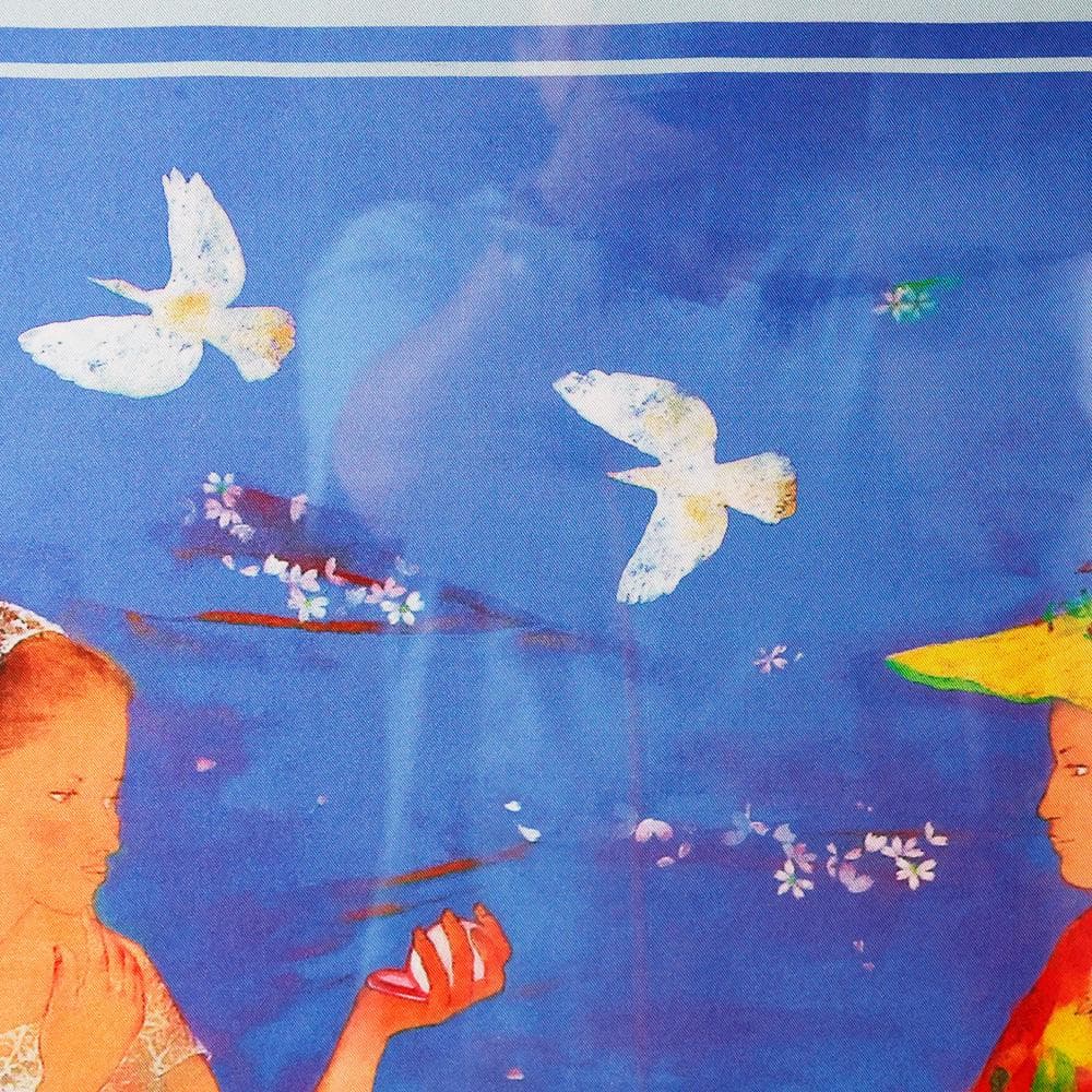 田村能里子 ファンケル銀座展示作 シルクプリント 女神の壁画 額付