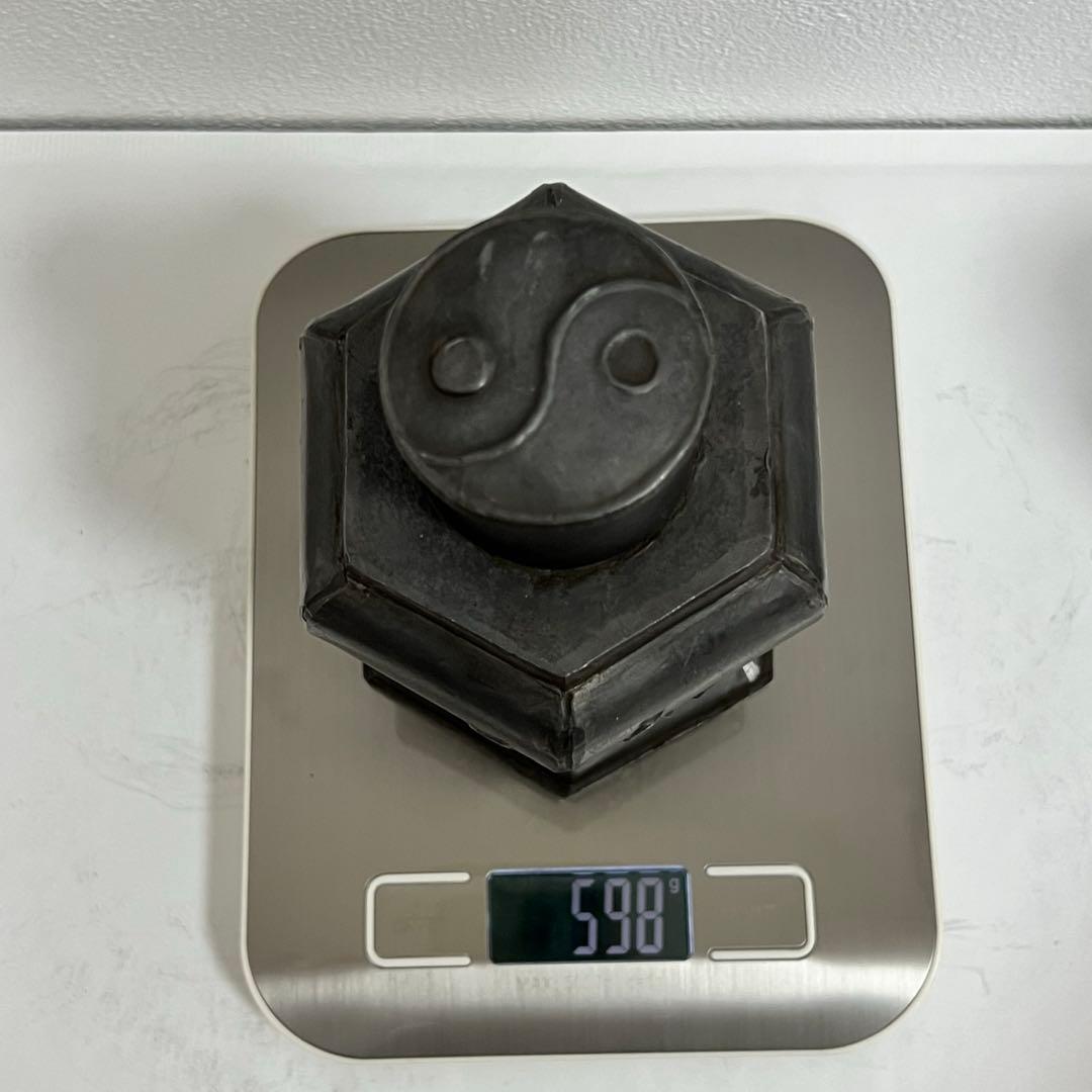 時代物 茶道具 唐物 在銘 点銅 錫 茶心壺 茶入一対 煎茶道具 旧家蔵出