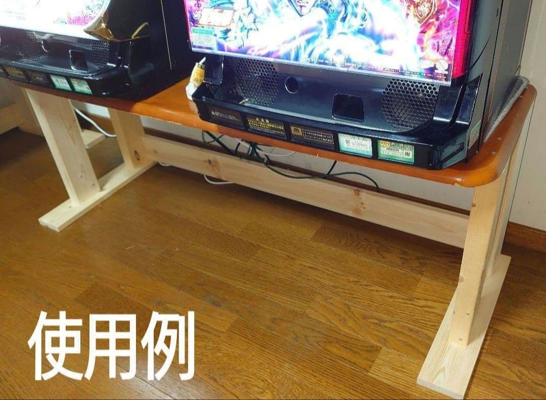 【其の37】中古テーブルを加工するパチスロ実機を2台置く台（シンプルスタンド）