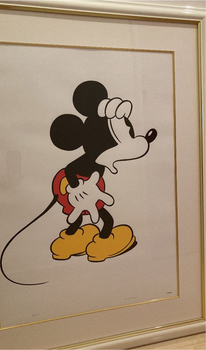 ミッキー　絵画　Sowa Reiserサイン有り