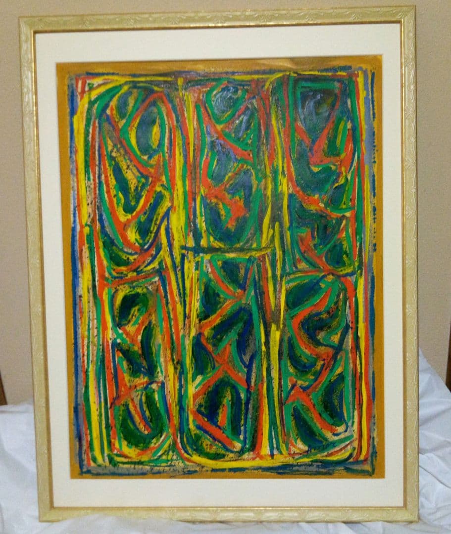.（ウアネス、アモール）、直筆絵画、裏と表にサインありタテ75cmヨコ57cm