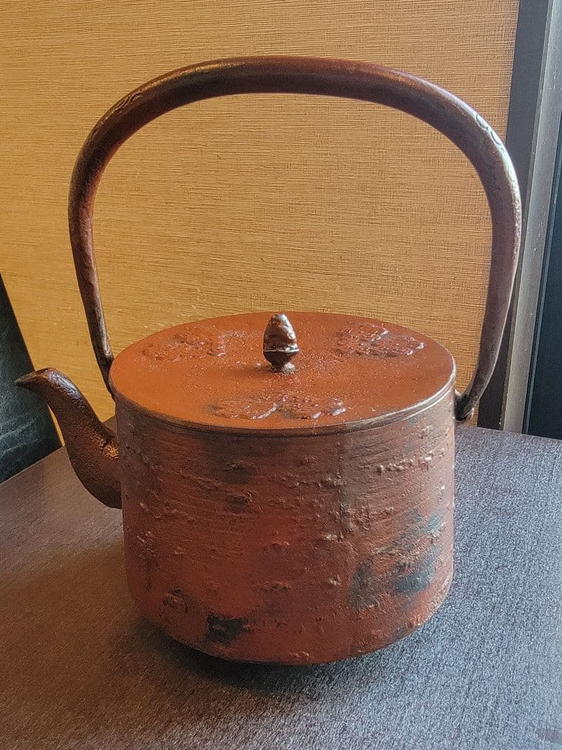 南部鉄瓶 桜皮寸筒 1.7L 南部鉄器 希少品 伝統工芸品
