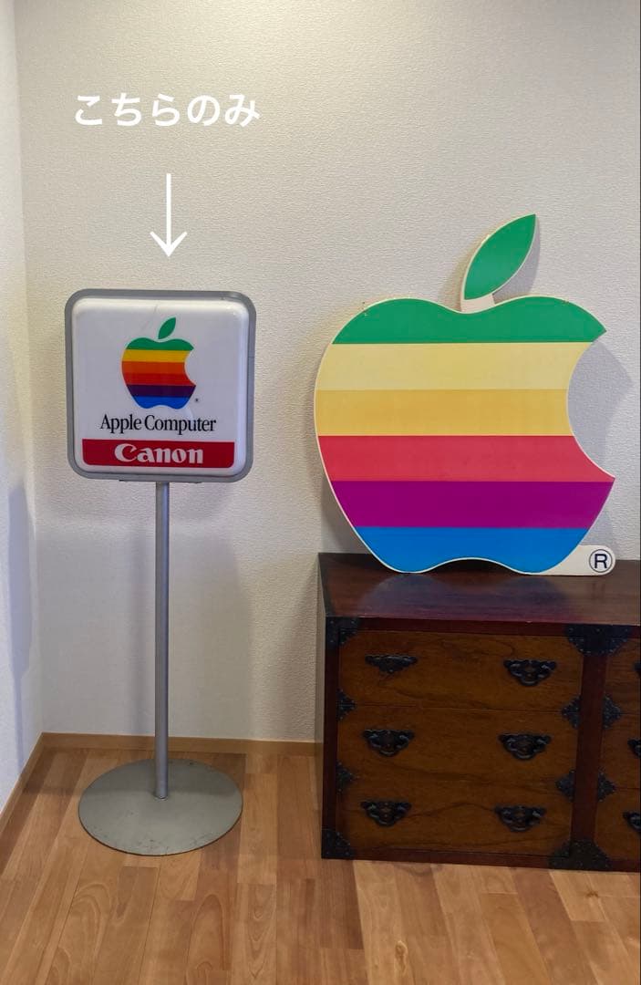 【レア！】Apple Computer Mac アップル レインボー 看板