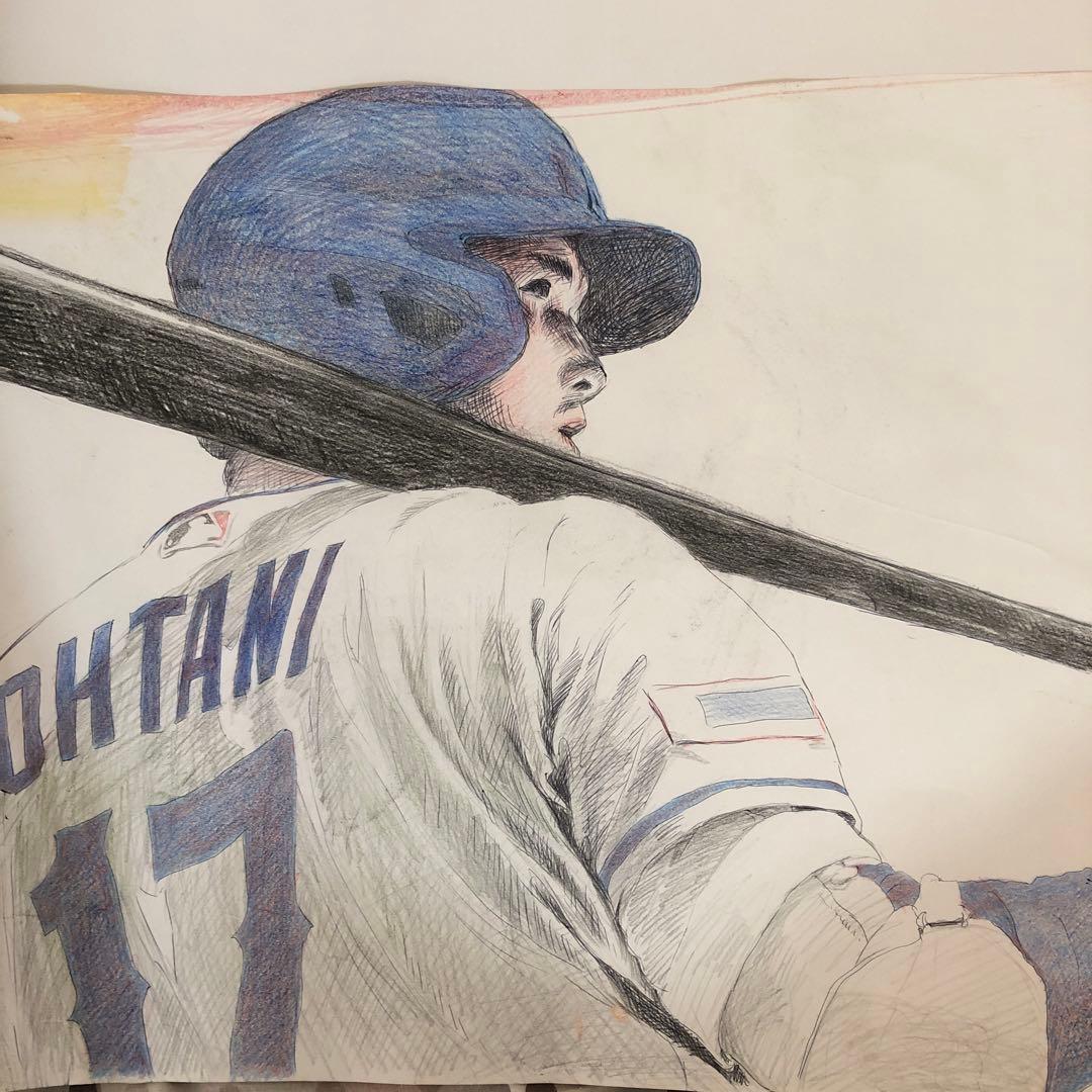 大谷翔平 絵、額付