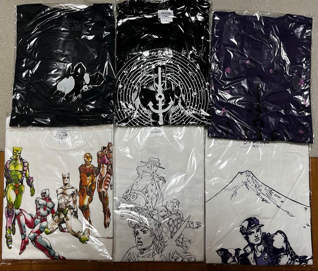 ジョジョの奇妙な冒険　2012年ジョジョ展限定Tシャツ　6枚セット おまけ付き