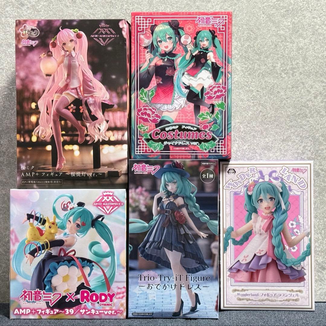 初音ミク AMP/Trio-Try-iT/他 フィギュア5個セット