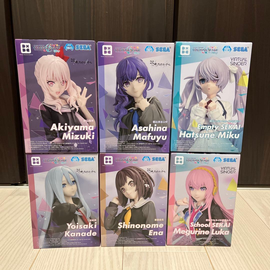 プロジェクトセカイ 25時、ナイトコードで。　初音ミク　フィギュア6点まとめ売り