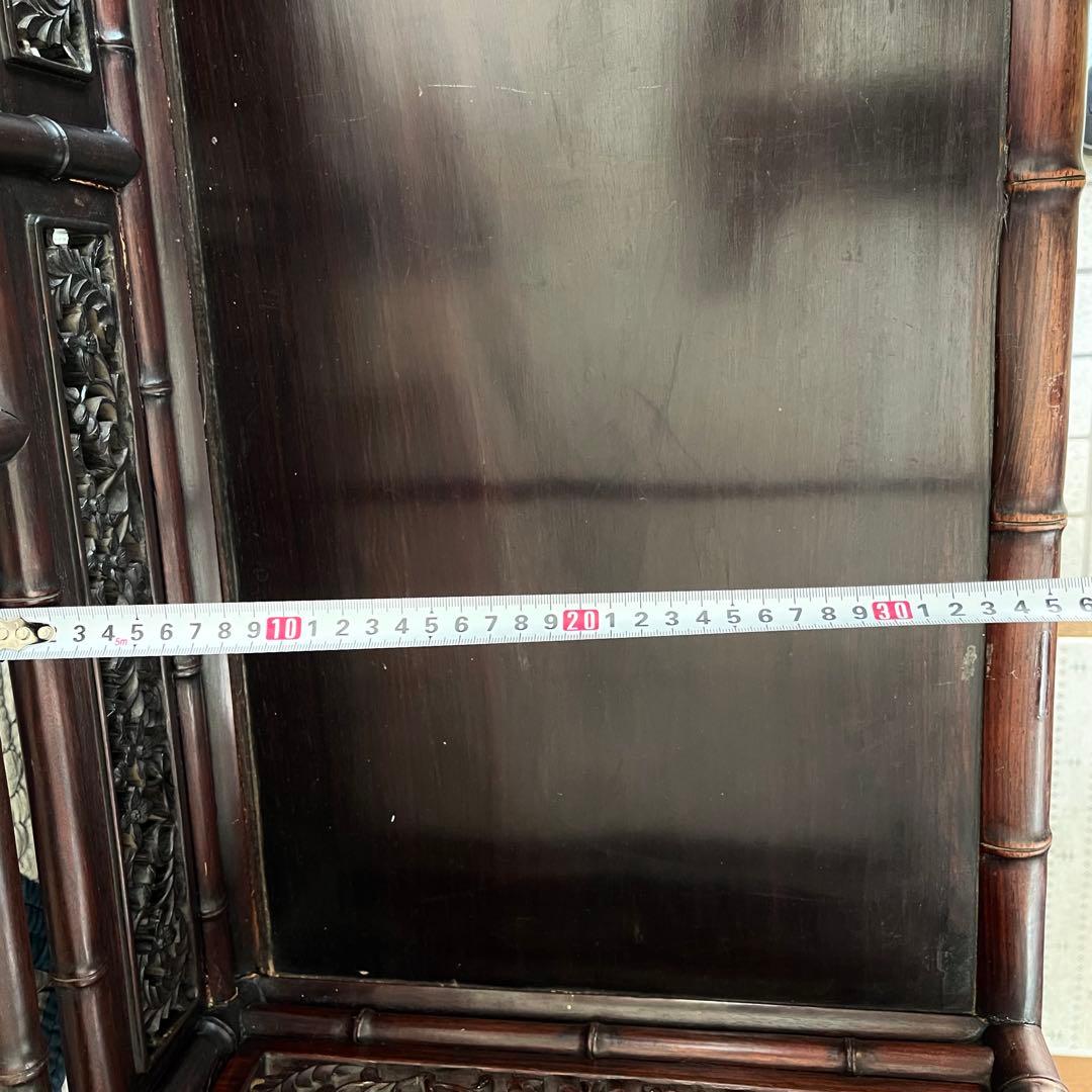 最高級 大阪唐木指物 紫檀 茶棚 茶箪笥 飾り棚 サイドボード キャビネット