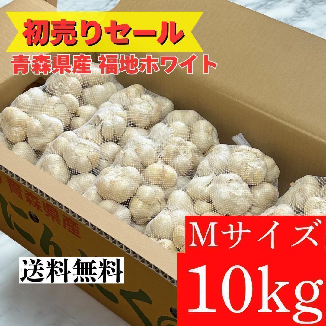 【初売りセール】青森県 福地ホワイト にんにく M 10kg 加工 タネ 家庭用