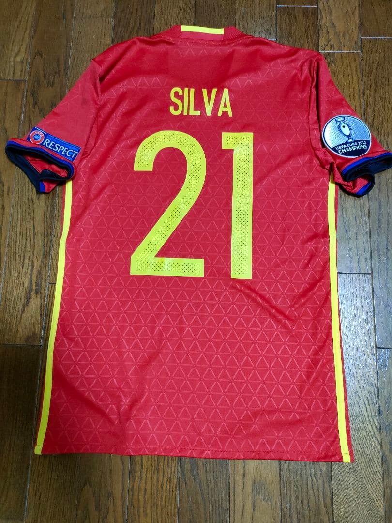 スペイン代表ダビド・シルバ　2016年UEFA EURO サッカーユニフォーム