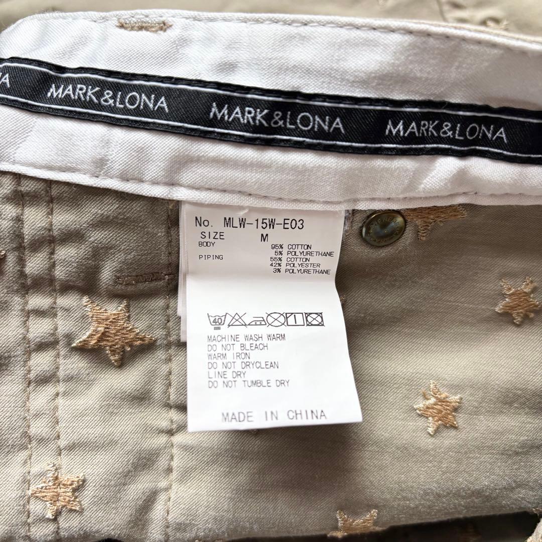 MARK&LONA マークアンドロナ スカル刺繍 ストレッチスカート スター刺繍