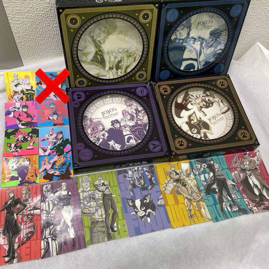スシロー×JOJOコラボ　プレート4種　トラベルステッカー7種　ステッカー7種