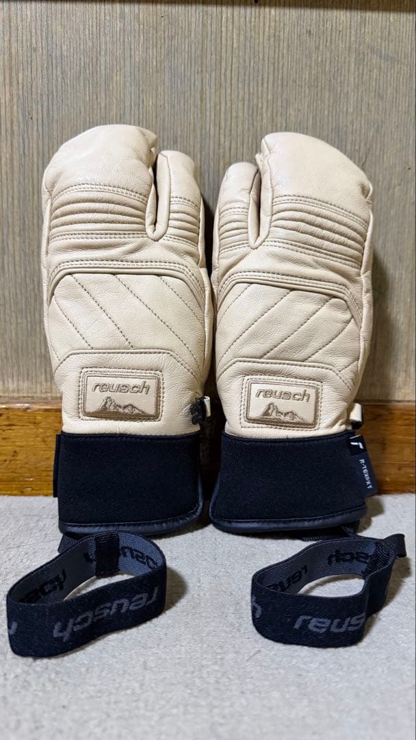 reusch レザー ミトングローブ ベージュ