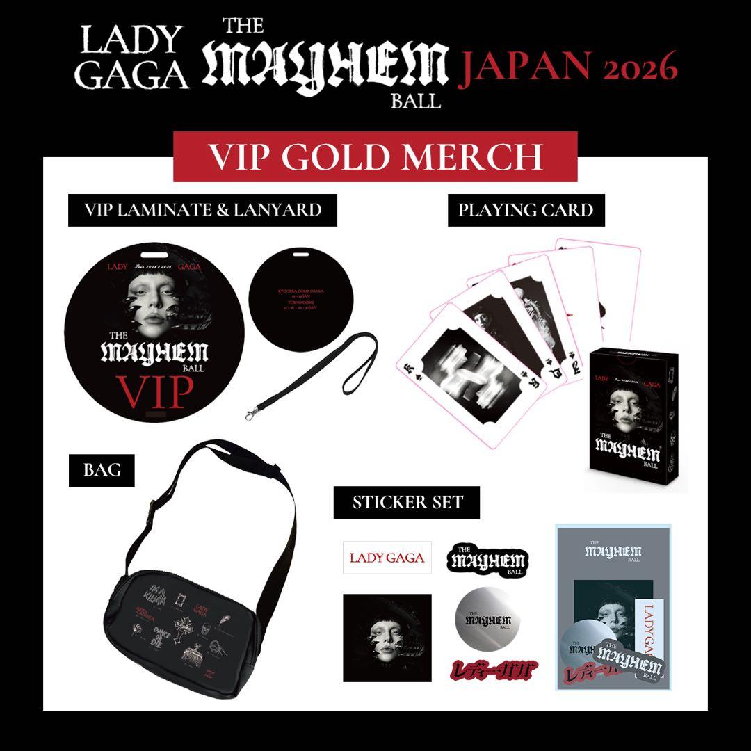 Lady Gaga VIP GOLDグッズセット ガガ フルセット