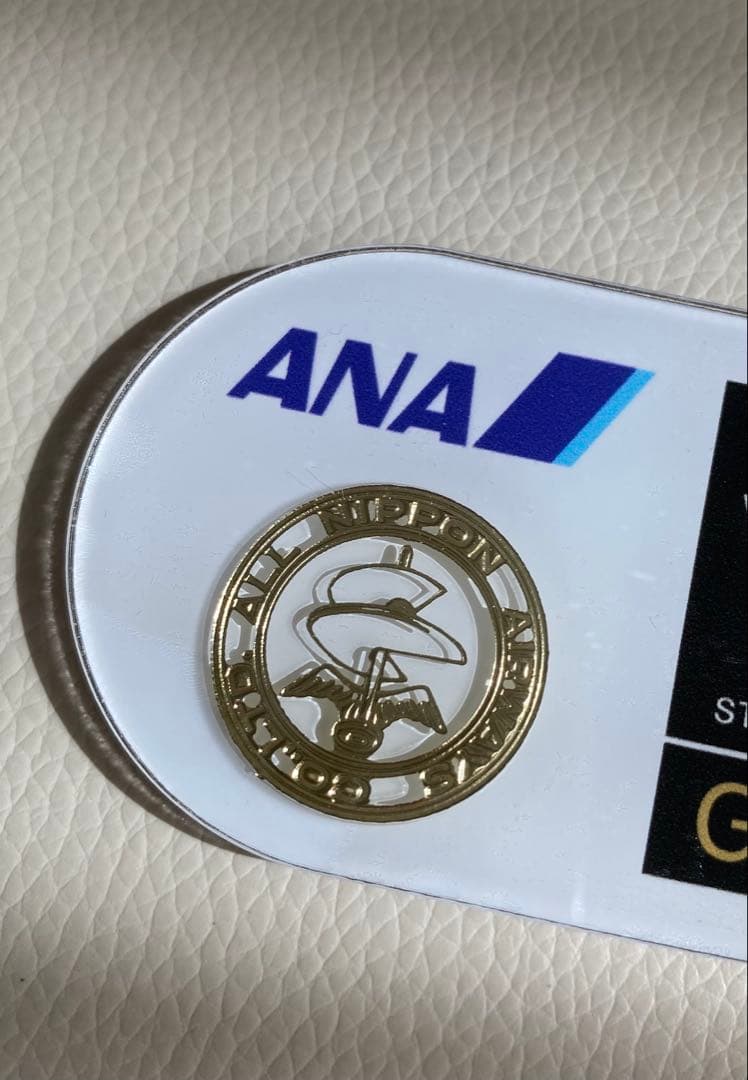 新ANASTAR ALLIANS GOLDフライトタグAIRWAYSマーク入り