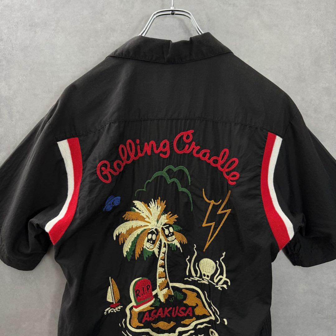 ROLLING CRADLE ローリングクレイドル ボーリングシャツ ブラック