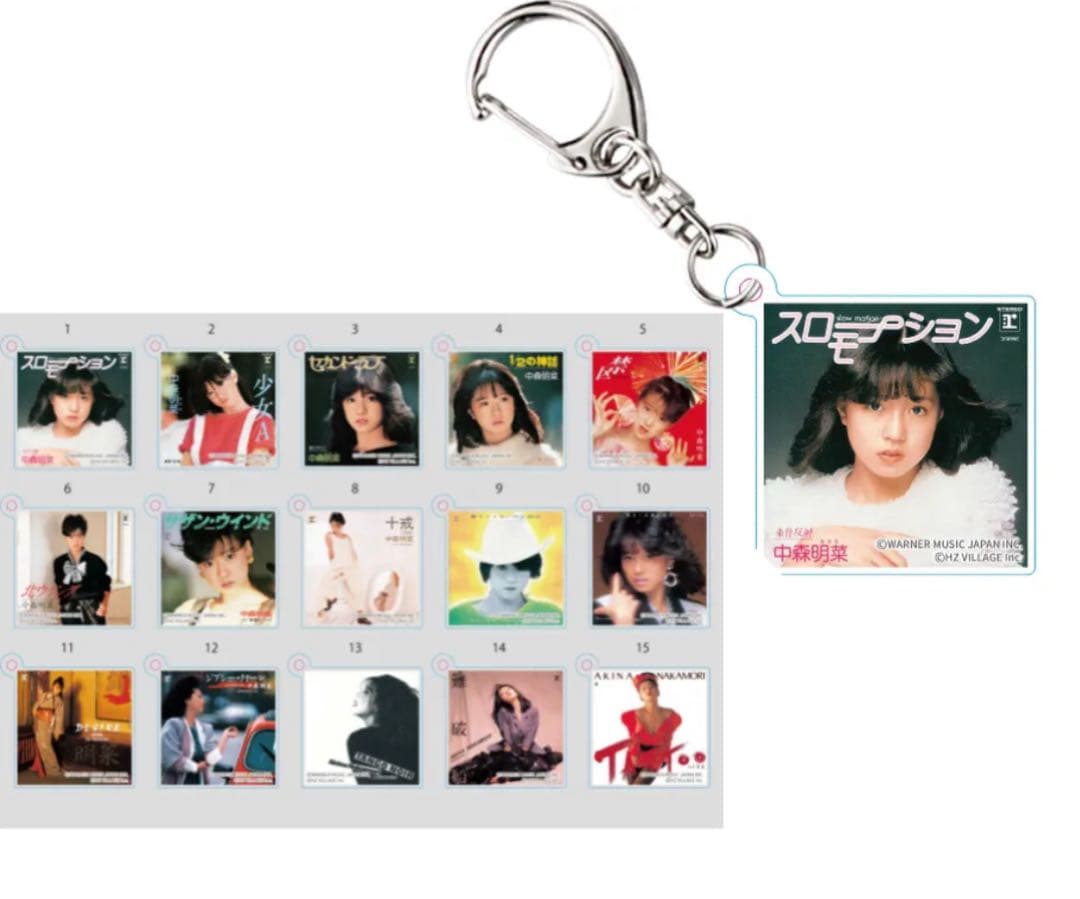中森明菜 写真展限定　ジャケットアクリルキーホルダー　15種　コンプリート