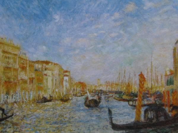 ルノワール 、【ヴェネツィアの大運河】、希少画集画、新品高級額・額装付