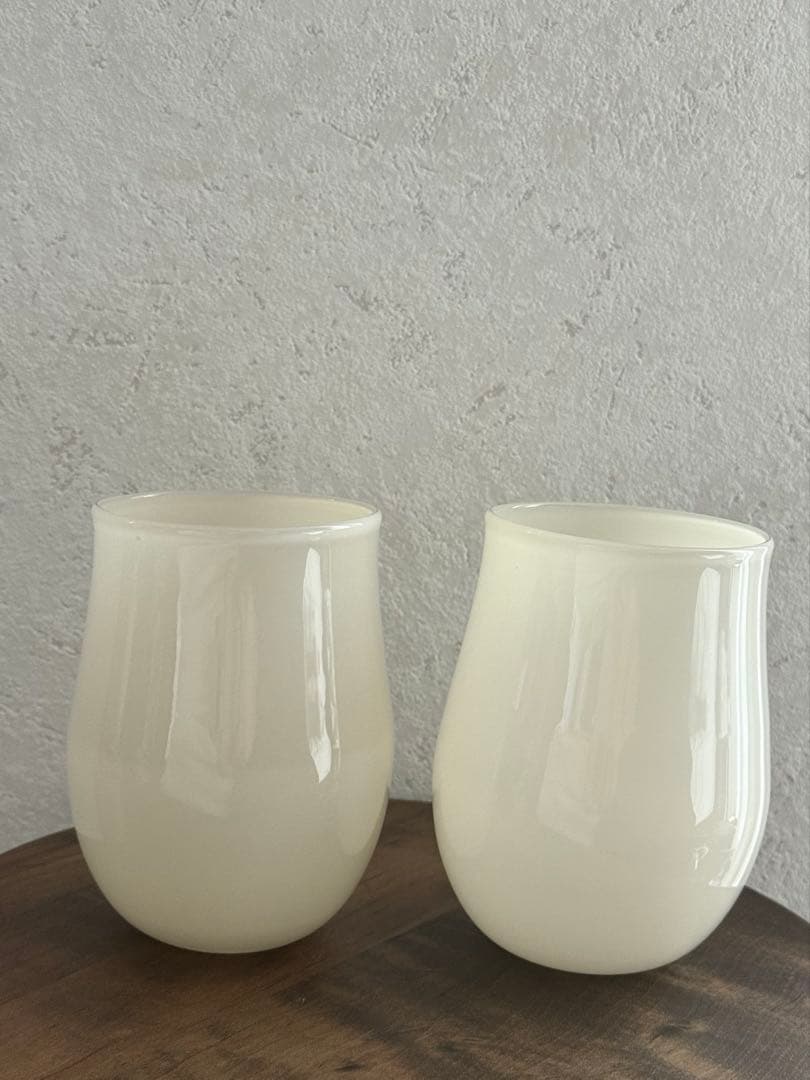 黒川登紀子 アイボリーグラス 2個セット 未使用品