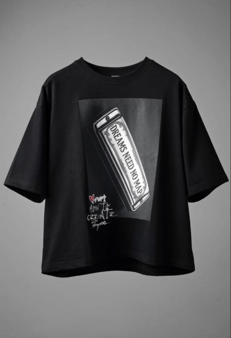 TAKUYA∞の創り方　ハーモニカ クロップドTシャツ/ブラック