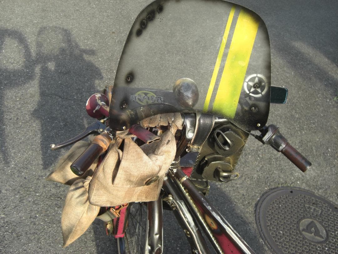改造自転車 26インチ ディスプレイ イベントに 乗れます 動きます 改チャリ