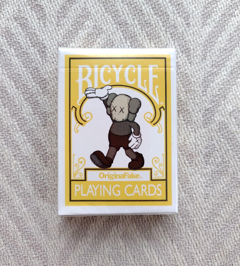 非売品　OriginalFake KAWS Bicycle トランプ　イエロー