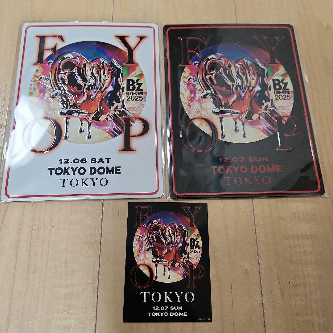 B'z FYOP　メモリアルプレート　東京ドーム　ステッカー　12/6と12/7
