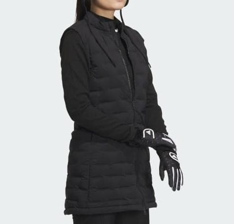 ⛳️アディダス♥️adidas GOLF ダウン90％ ロング丈 ベスト 黒